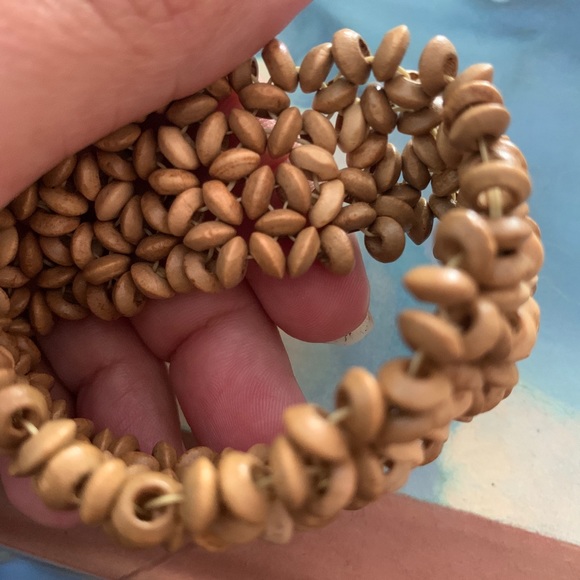 HANDMADE FOLK WOOD bracelet OS jewelry beads boho - Picture 7 of 10